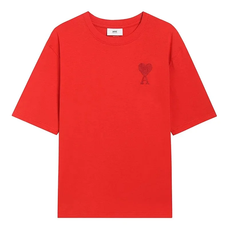 AMI Red Heart Logo T-Shirt