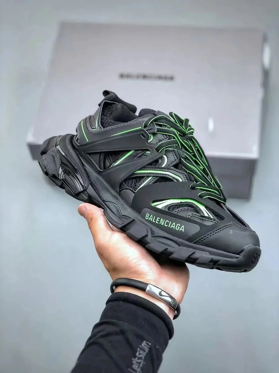 Balenciaga Track Triple Black Green Sneakers