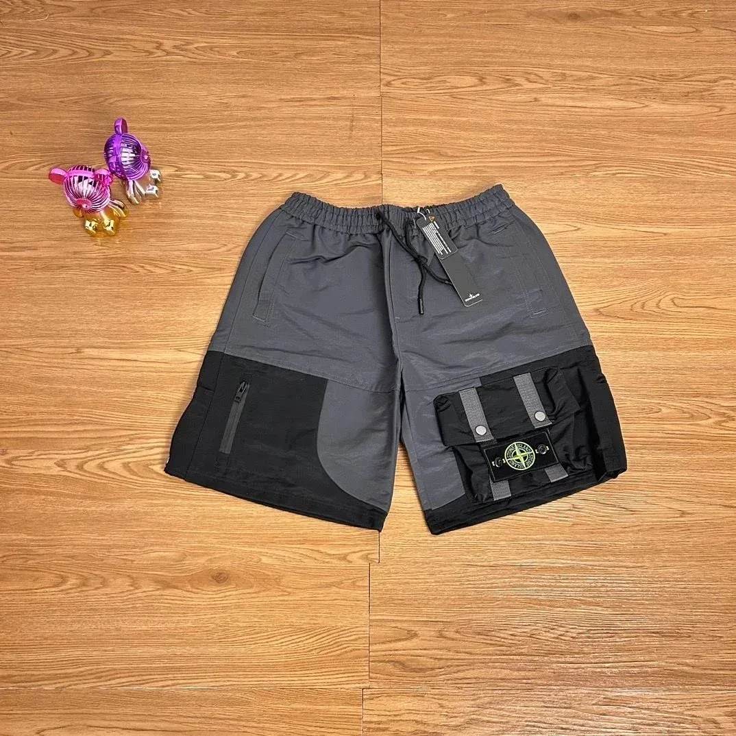 Stone Island 68-15 Grey Utility Shorts