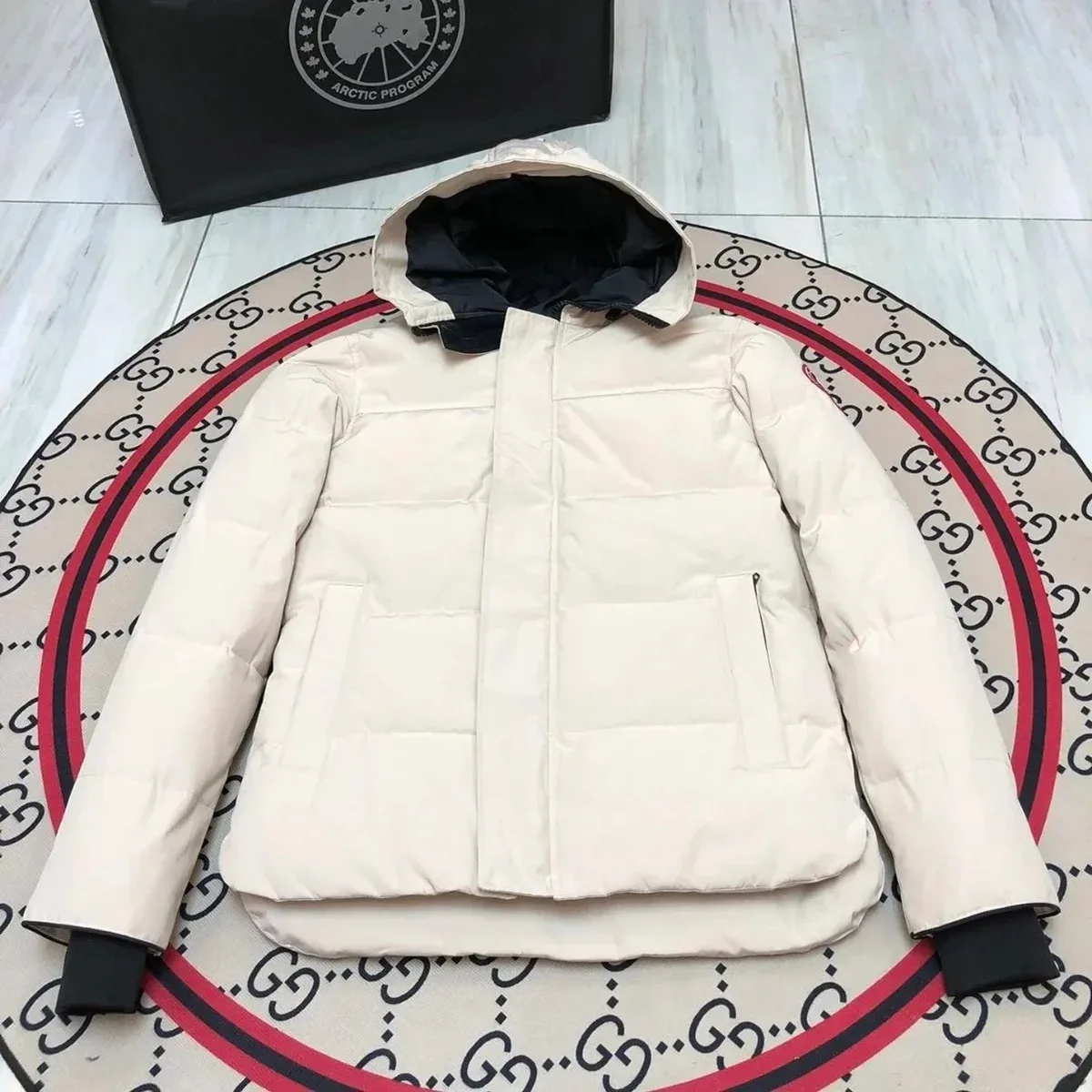 Canada Goose Arctic Program Beige Down Jacket