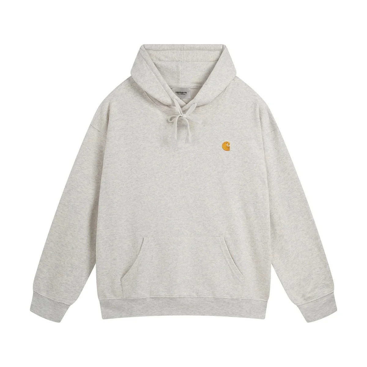 Carhartt Oatmeal Heather Hoodie with Gold Logo