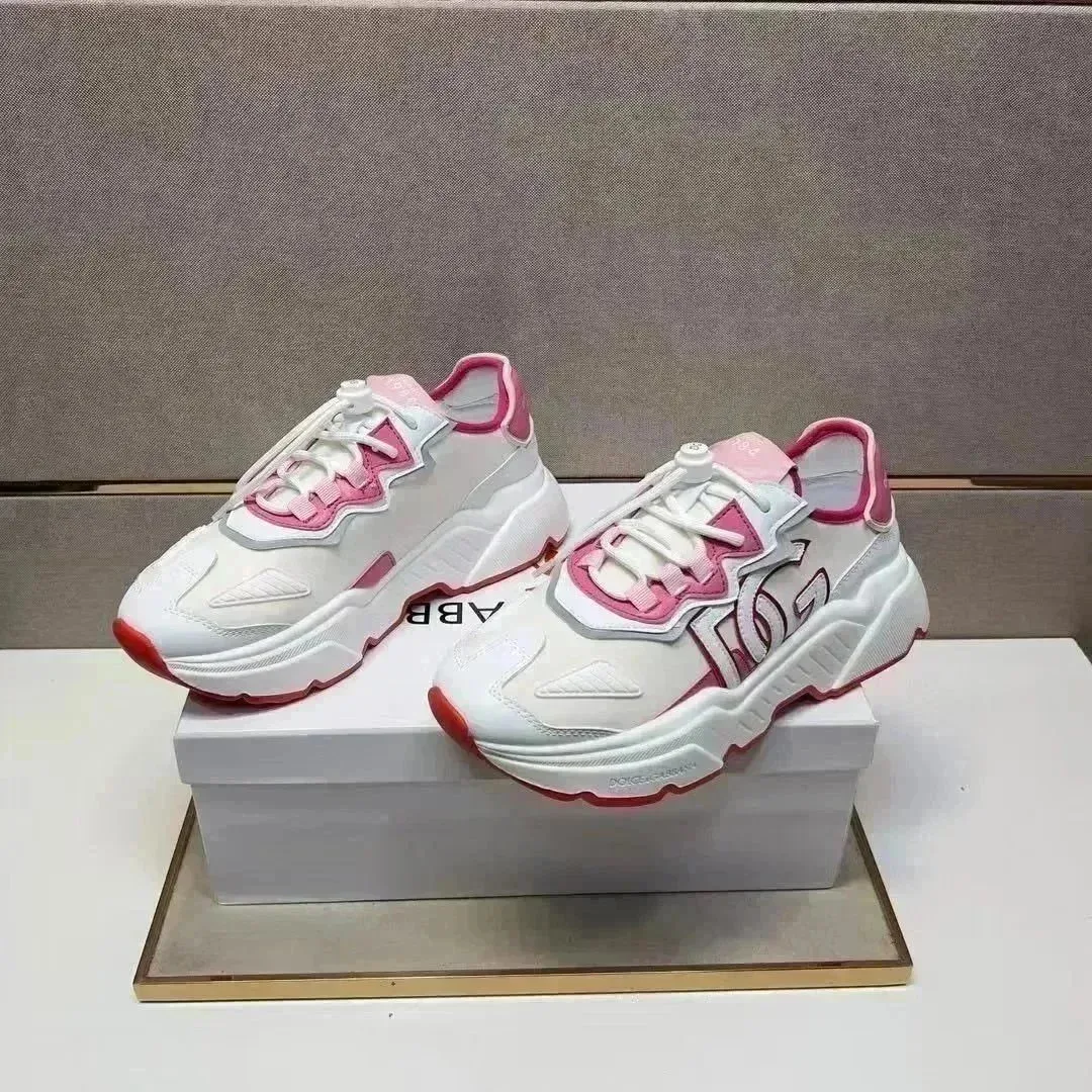 Dolce & Gabbana 107 White/Pink Sneakers