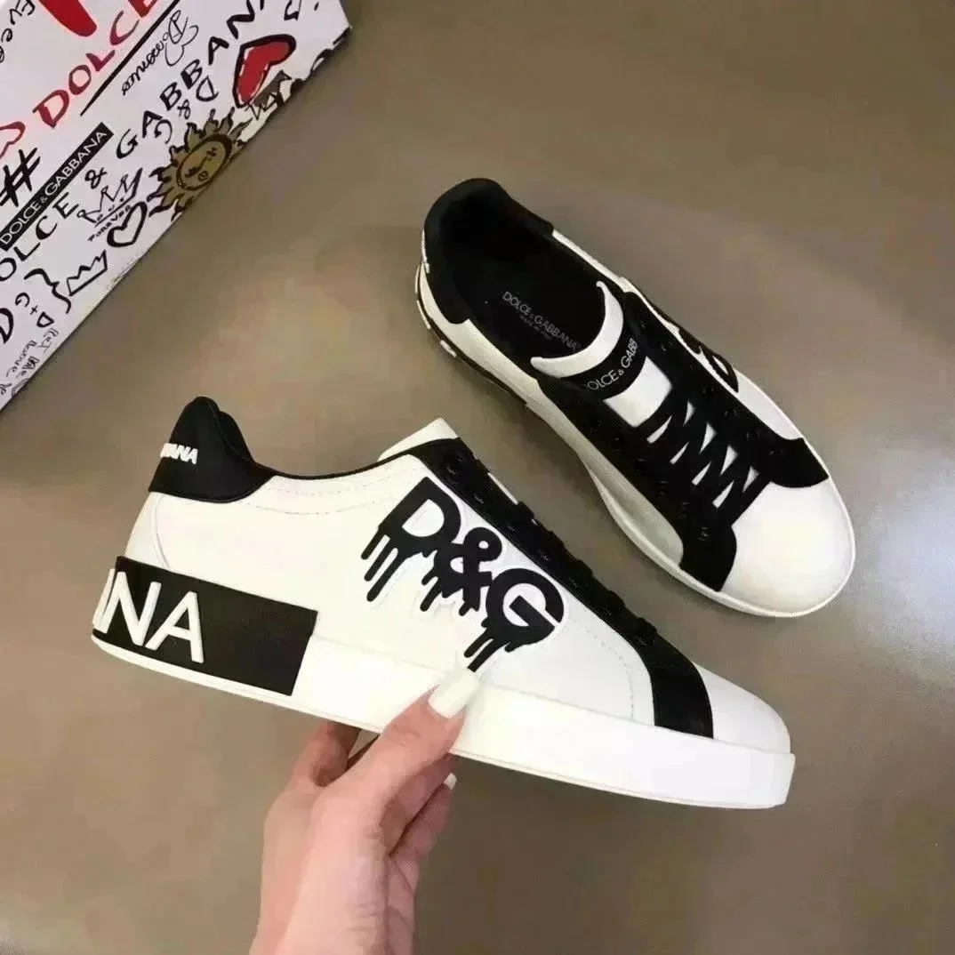 Dolce & Gabbana Portofino White/Black Sneakers