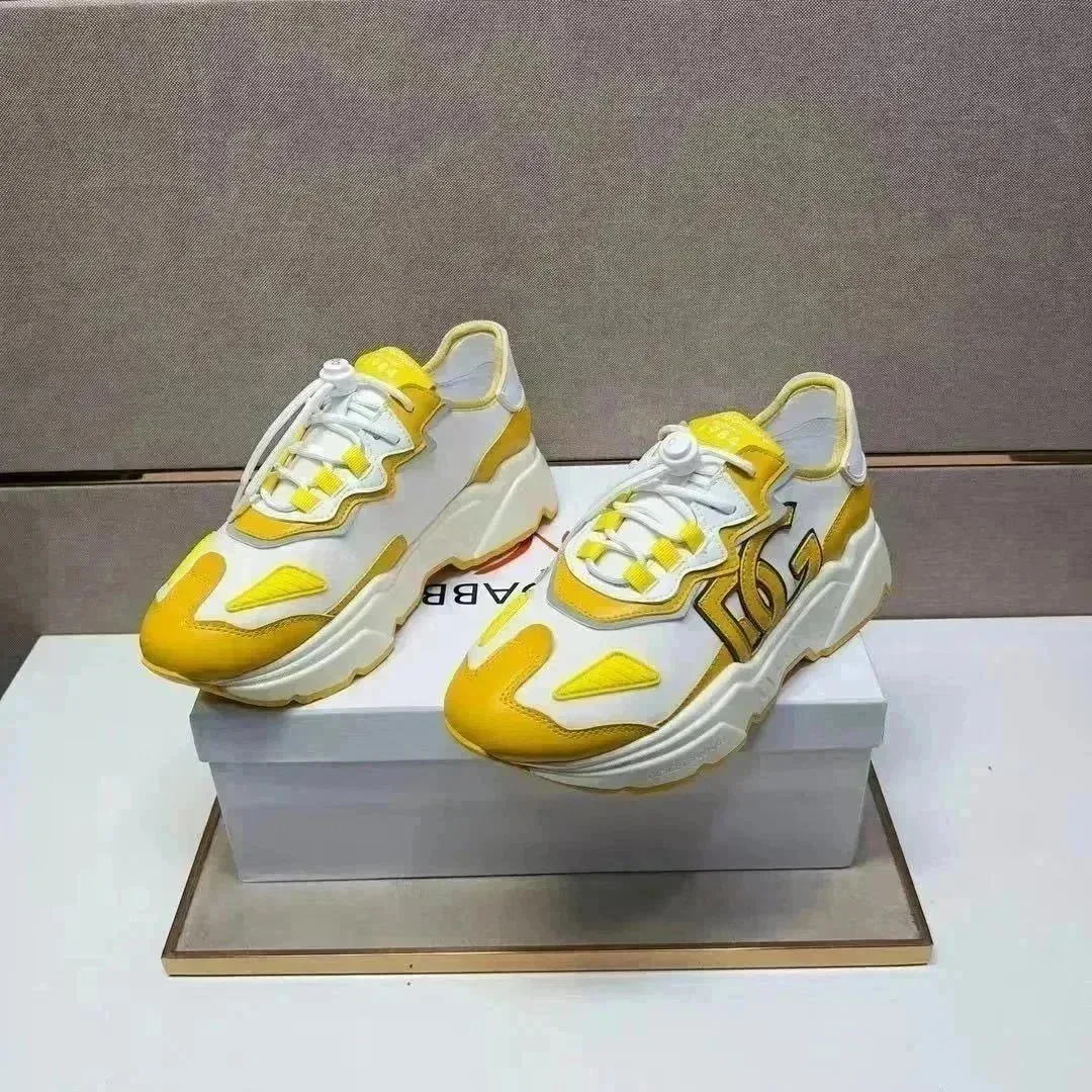 Dolce & Gabbana D&G Family White/Yellow Sneakers