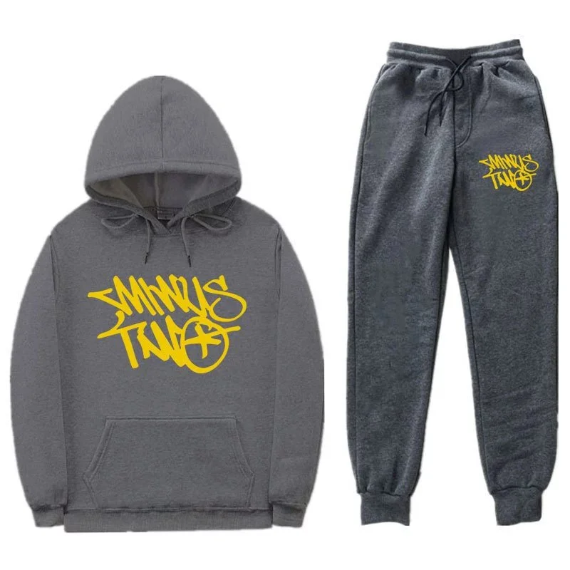 15深灰 Smino's Twos Hoodie & Sweatpants Set