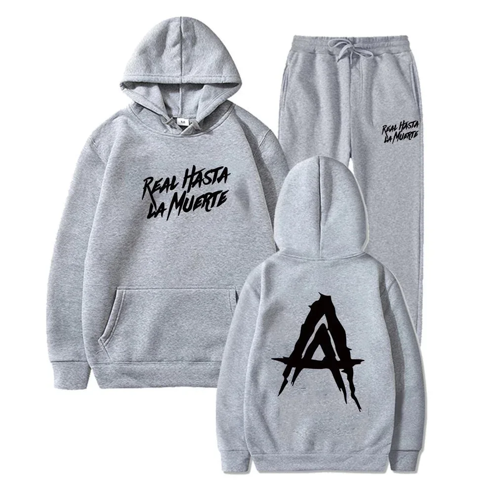 26灰色 Real Hasta La Muerte Hoodie & Sweatpants Set