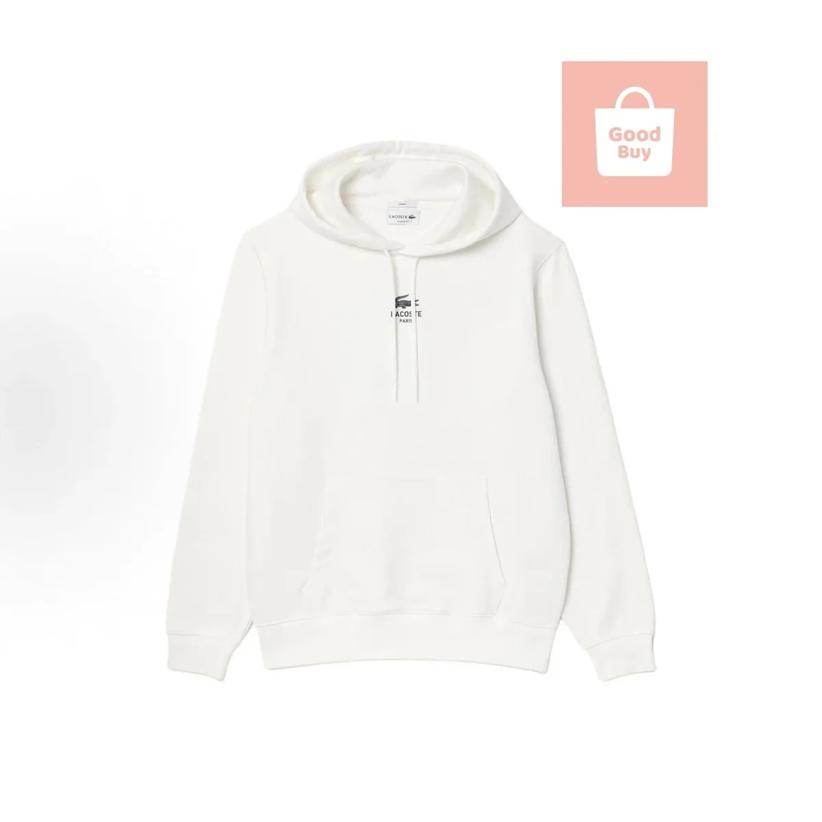 Lacoste White Crocodile Hoodie Sweatshirt