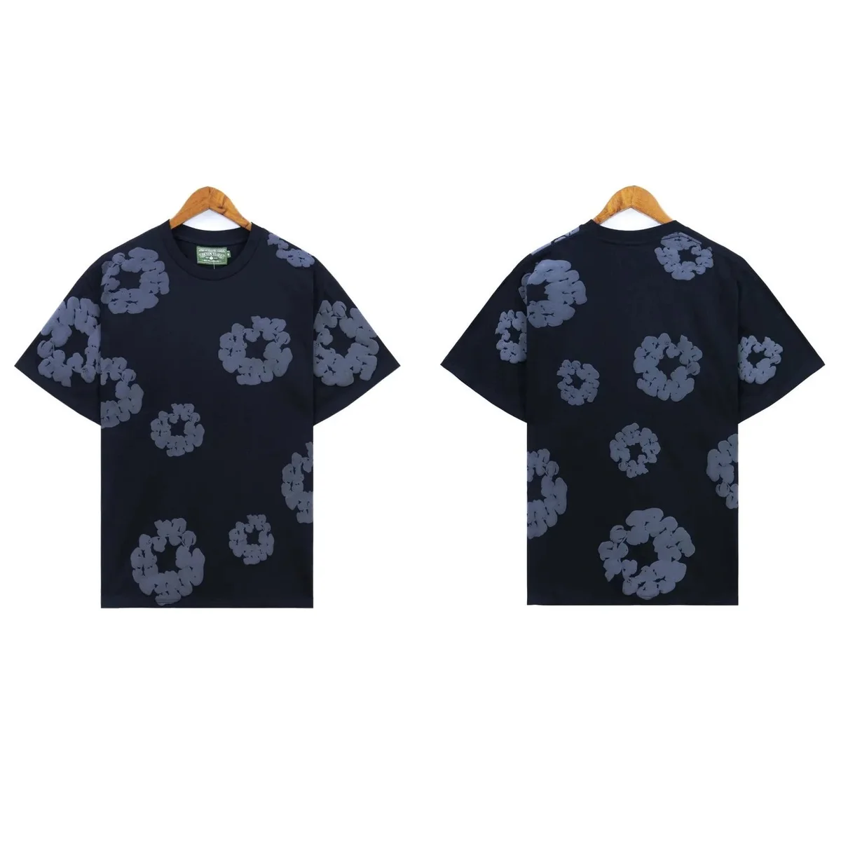 Unisex Black Smoke Floral T-Shirt
