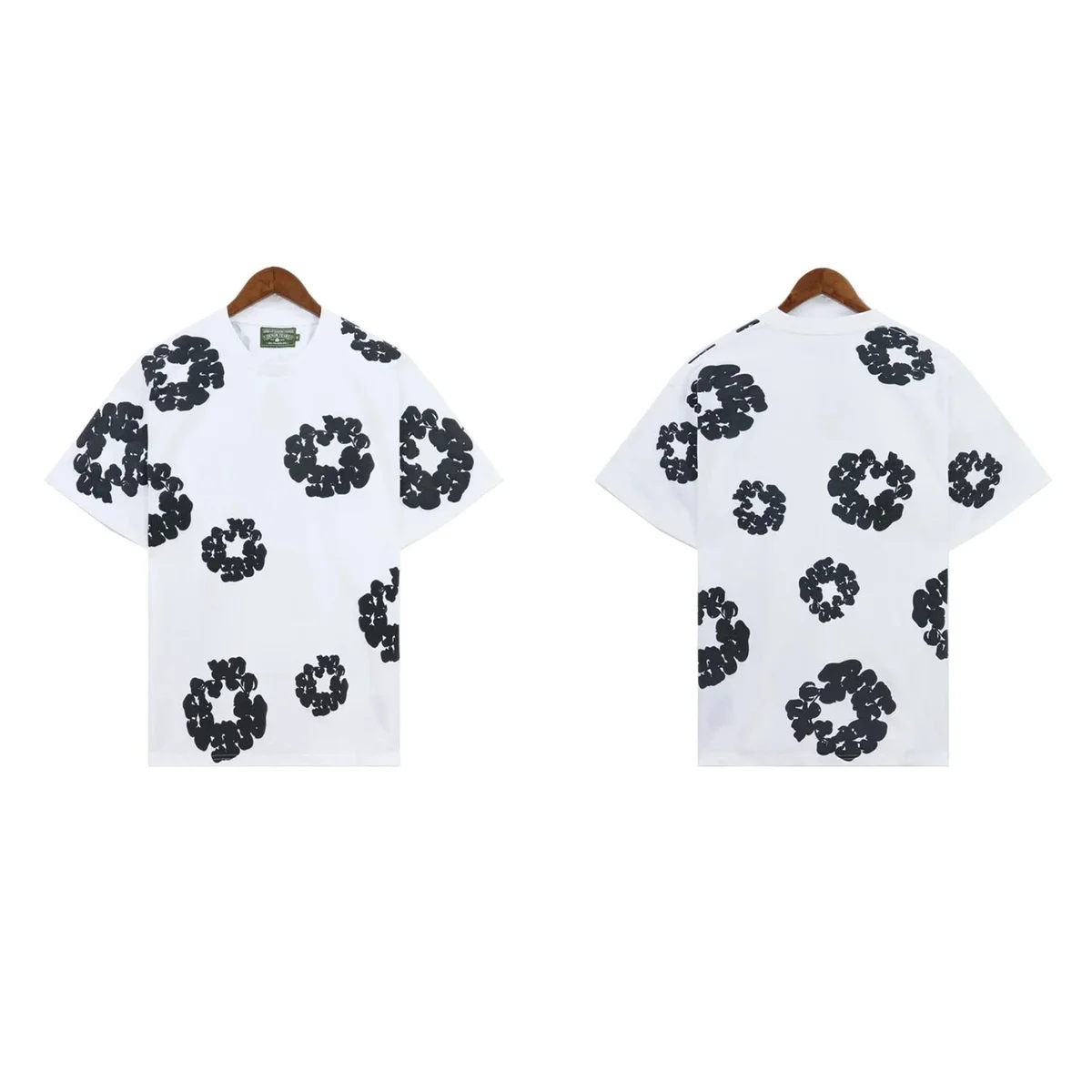 A Bathing Ape BAPE STA White with Black Floral T-Shirt