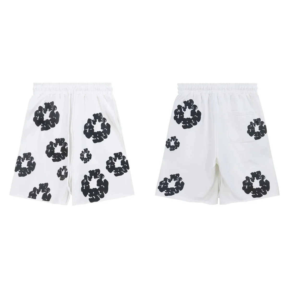A Bathing Ape BAPE STA White with Black ABC Camo Shorts