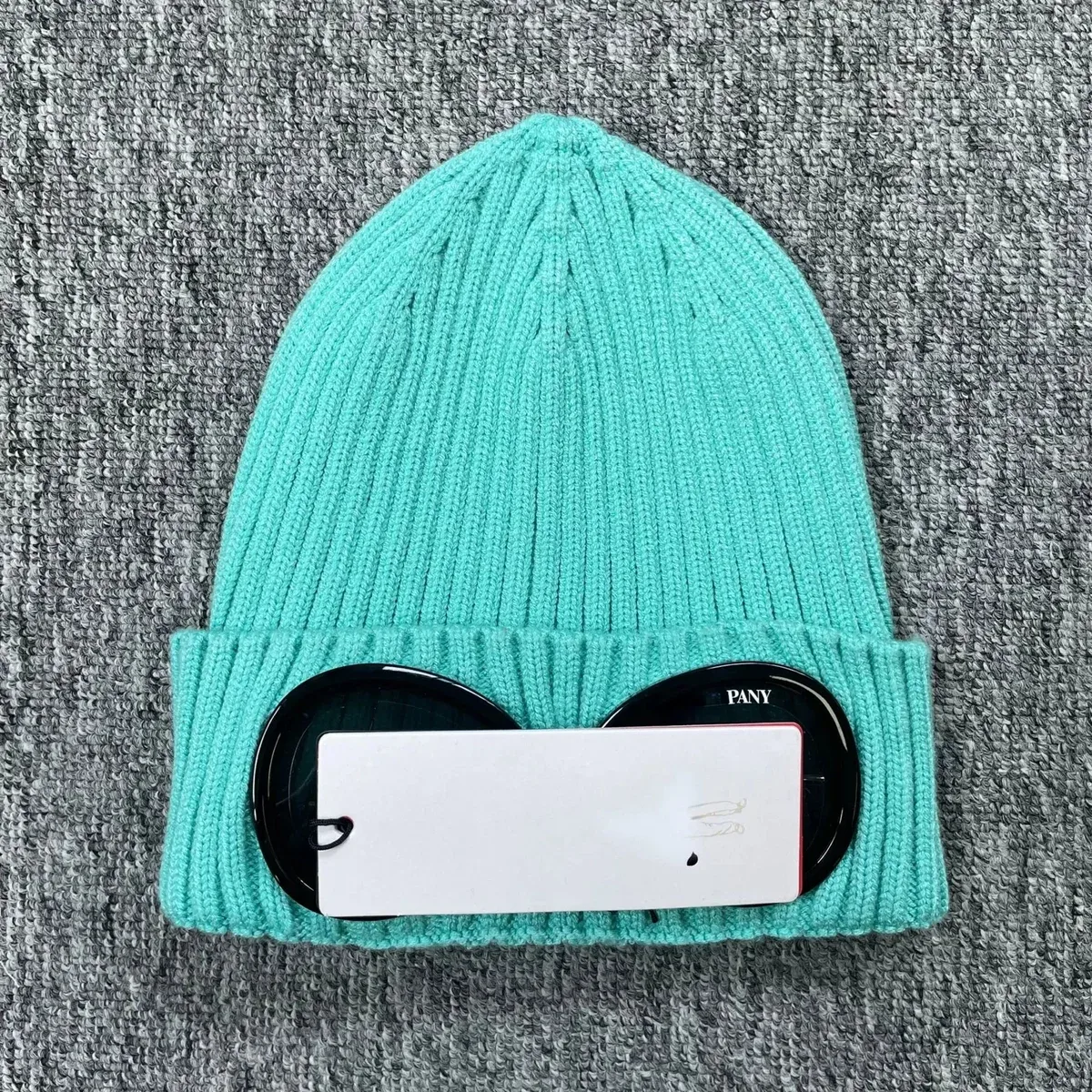 Turquoise Beanie with Sunglasses Pocket Headwear