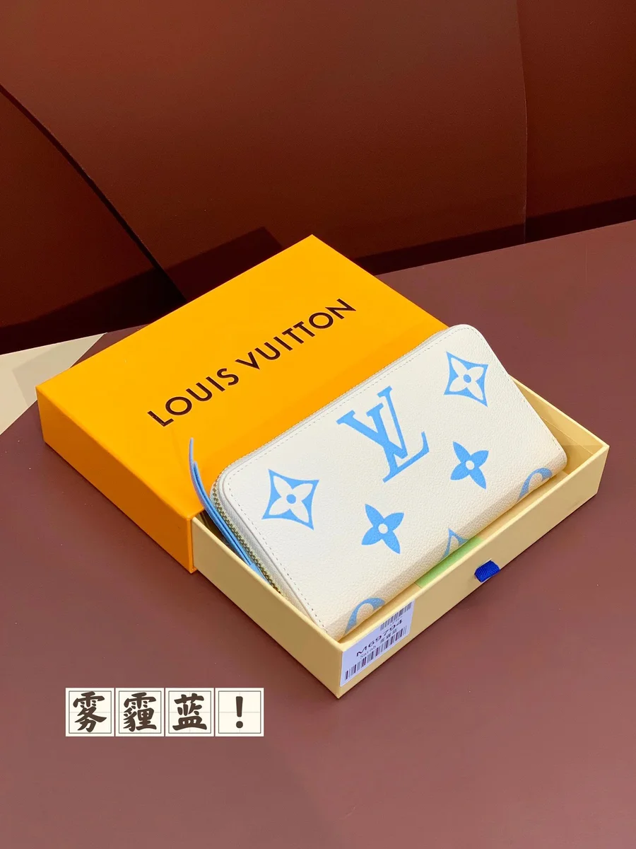 Louis Vuitton Neverfull Monogram Wallet in Cloud Blue