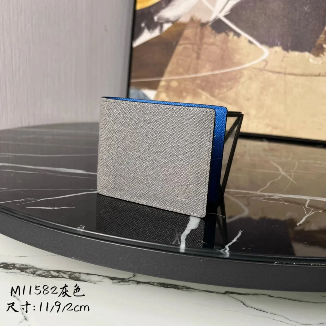 Louis Vuitton Tabi Grey & Blue Bifold Wallet