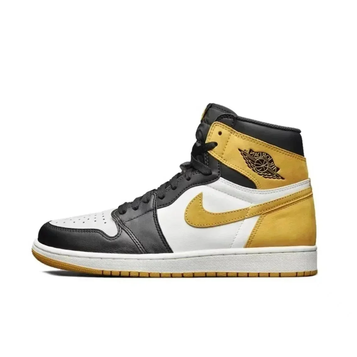 Nike Air Jordan 1 High Black/Gold/White Sneakers