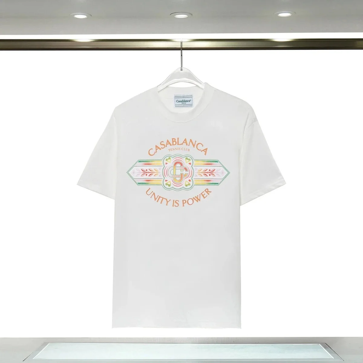 Casablanca Unity Is Power White T-Shirt