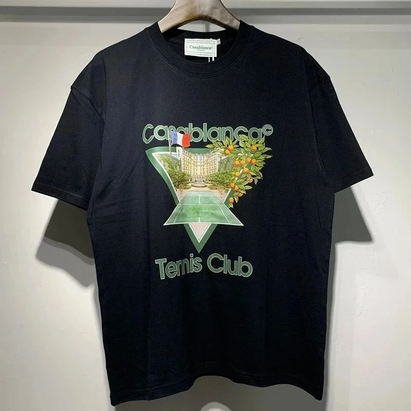 Casablanca Tennis Club Black T-Shirt