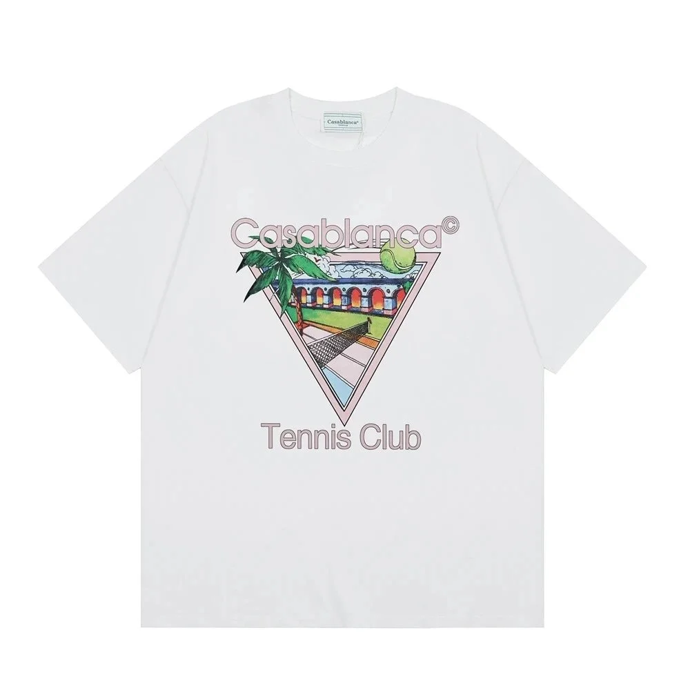 Casablanca Tennis Club White Graphic T-Shirt