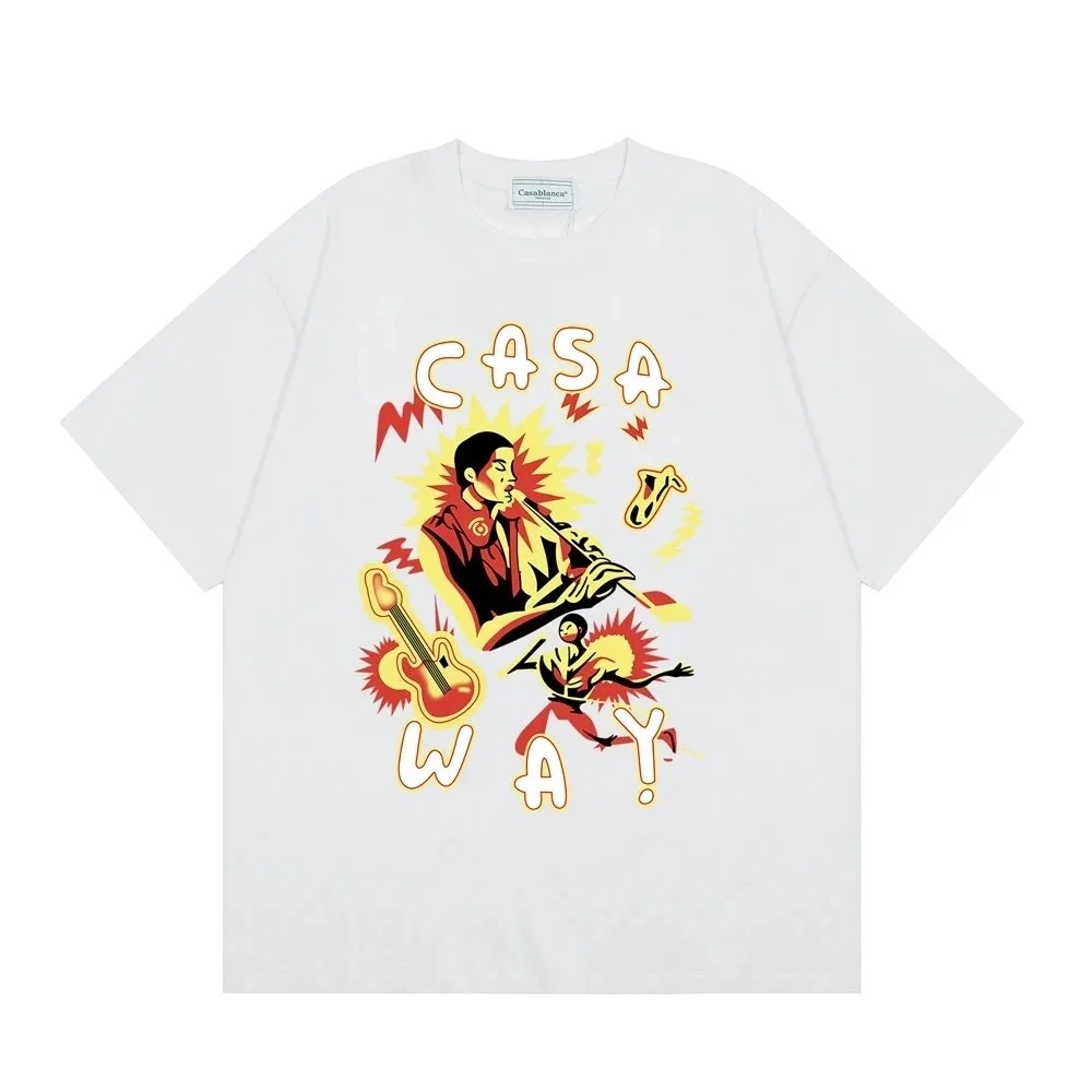 Casa Way White Graphic T-Shirt
