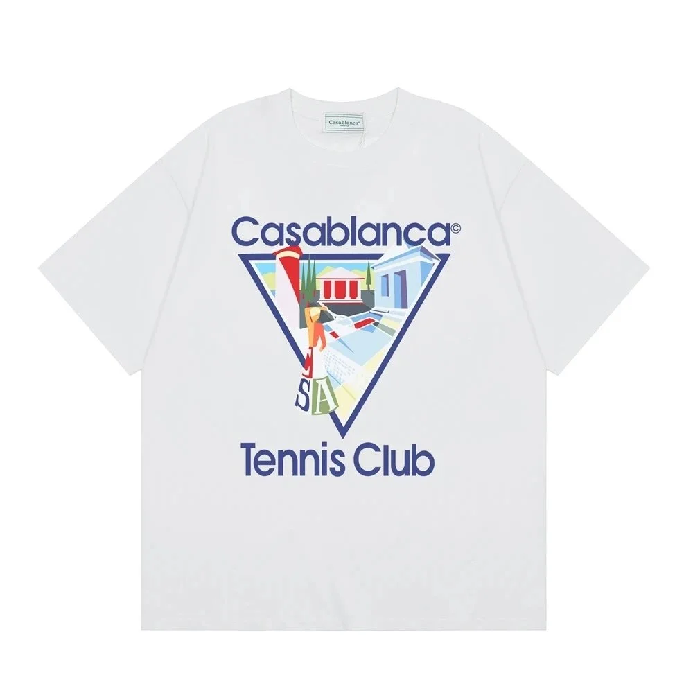 Casablanca Tennis Club White Graphic T-Shirt