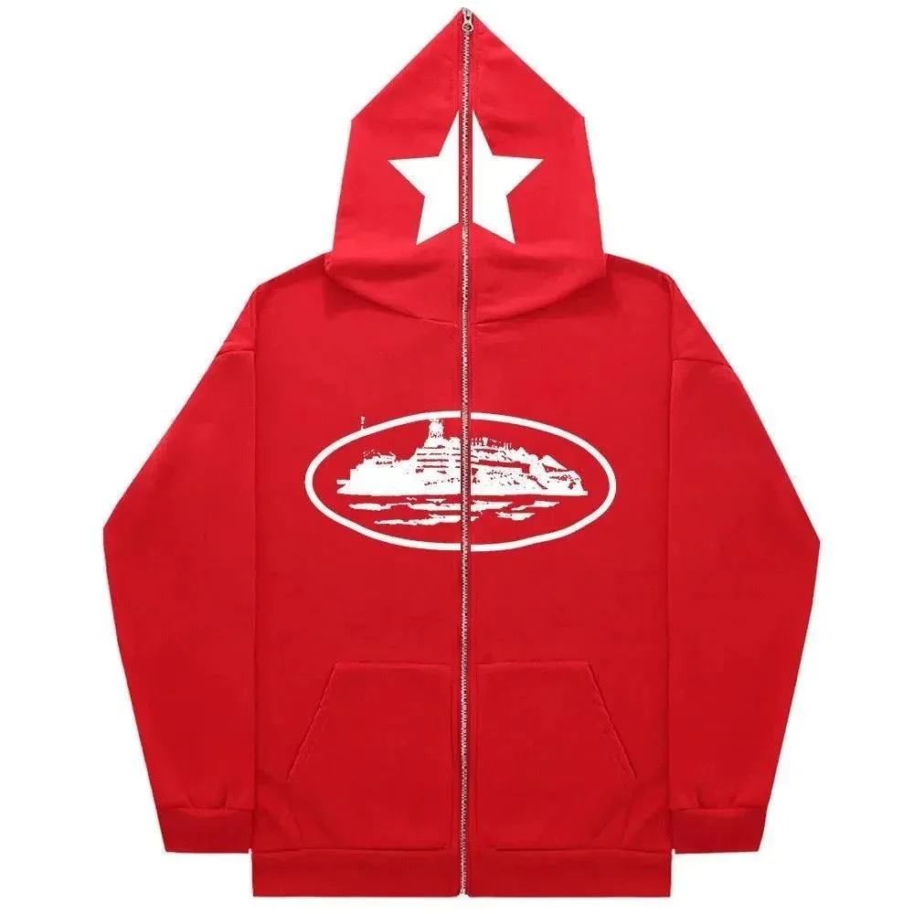 A Bathing Ape BAPE STA Red Zip-Up Hoodie
