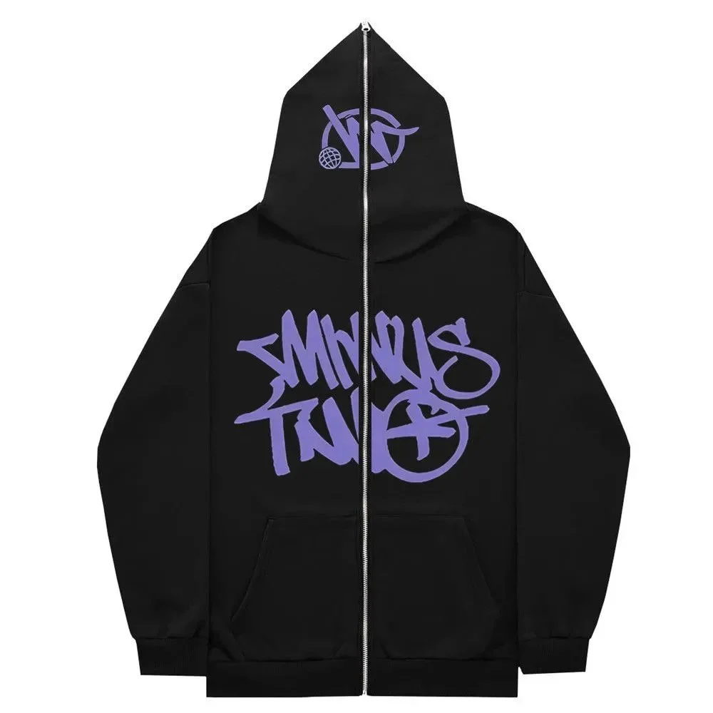 Unisex Black 'Sminrus Trust' Zip-Up Hoodie