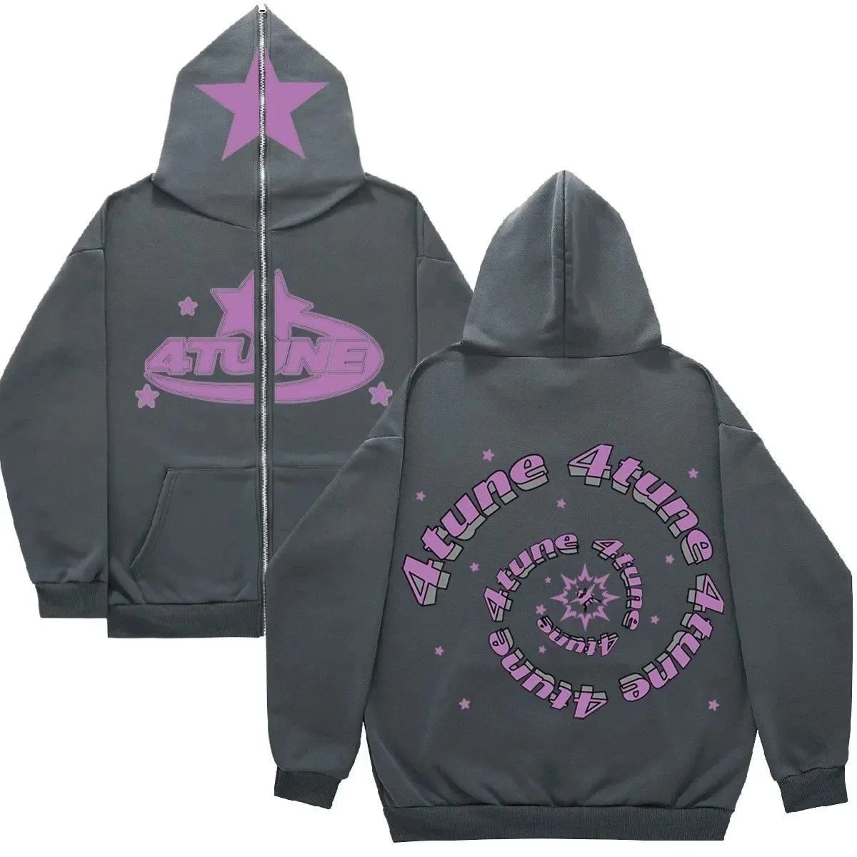 4tune 39深灰 Zip-Up Hoodie