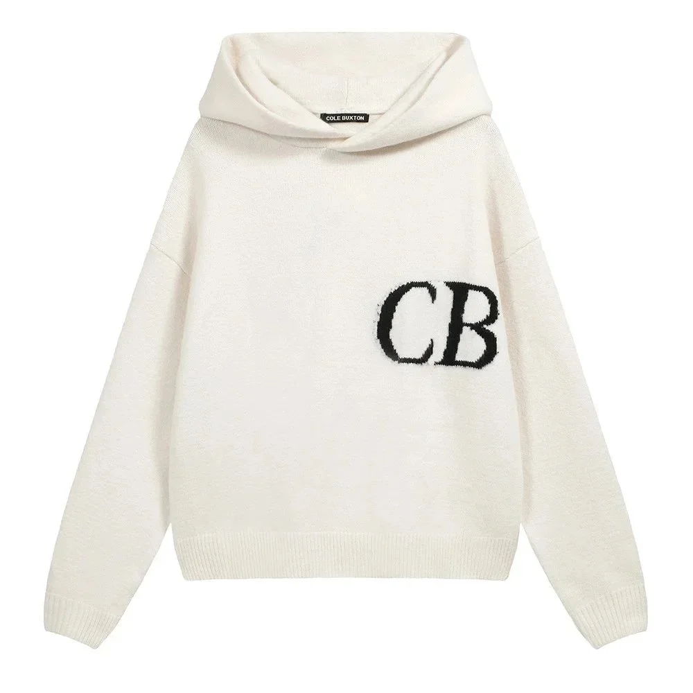 Cole Buxton CB Logo Cream Hoodie