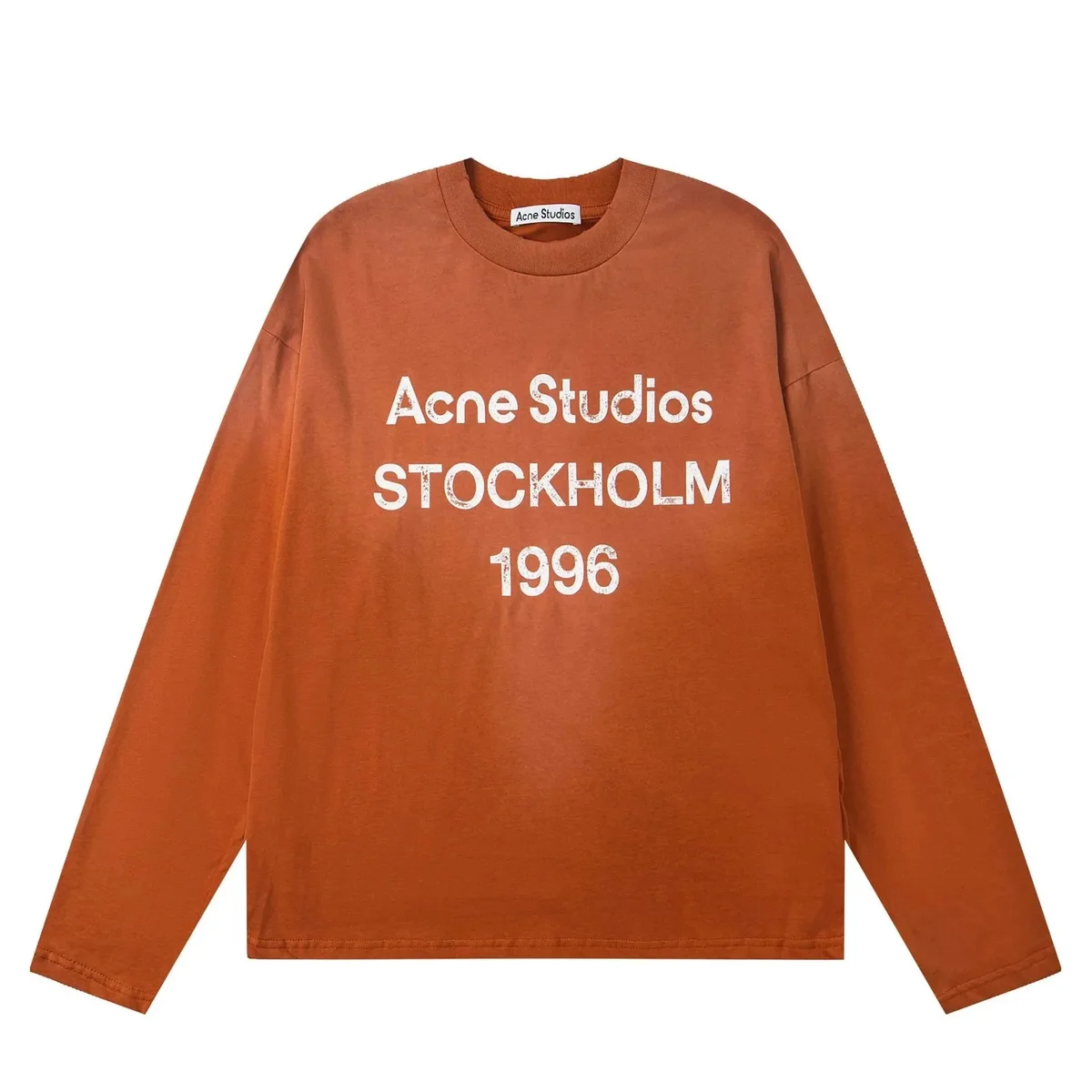 Acne Studios Stockholm 1996 Orange Long Sleeve T-Shirt