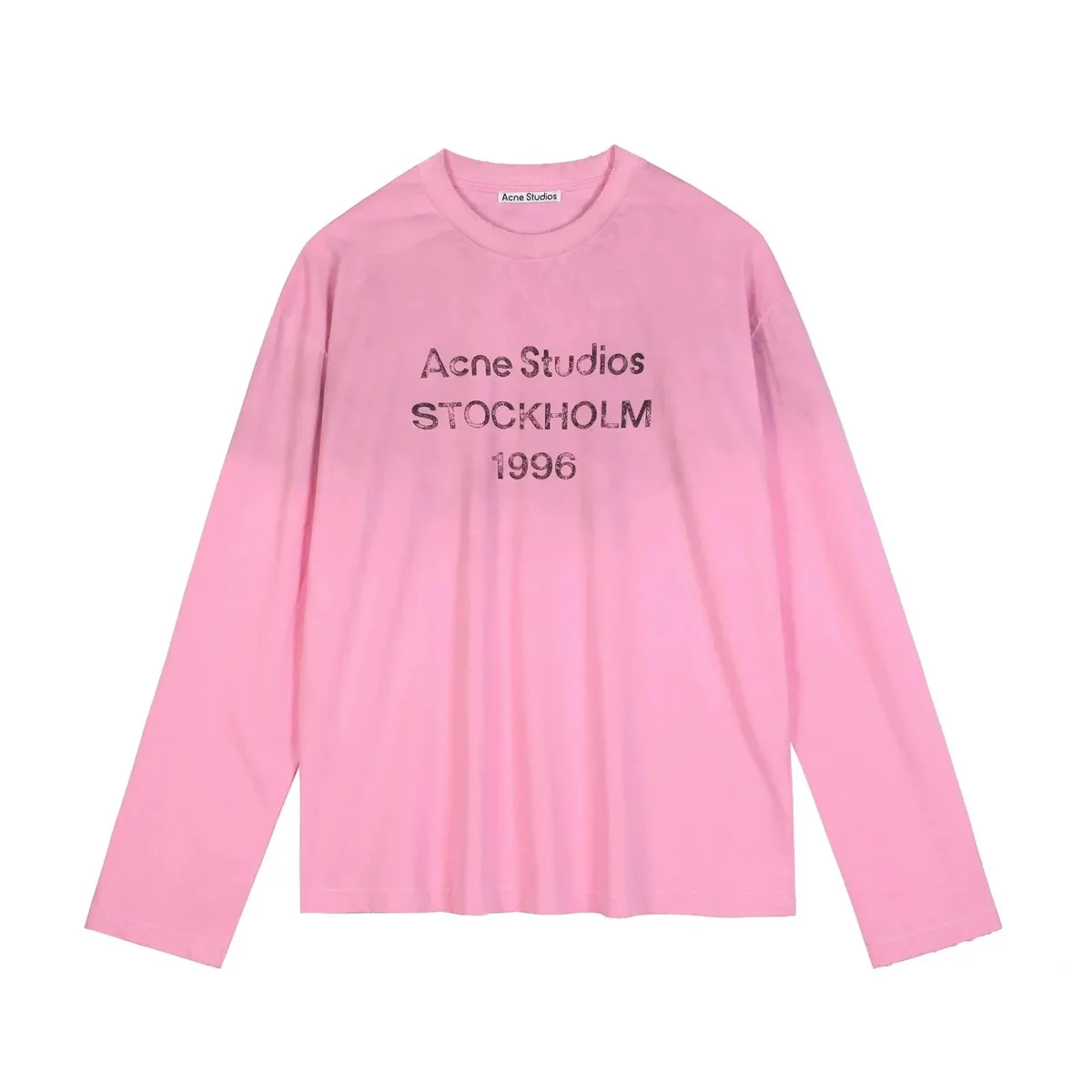 Acne Studios Pink Face Long Sleeve T-Shirt