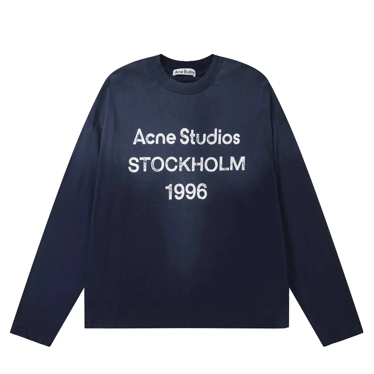 Acne Studios Face Stockholm 1996 Navy Long Sleeve T-Shirt