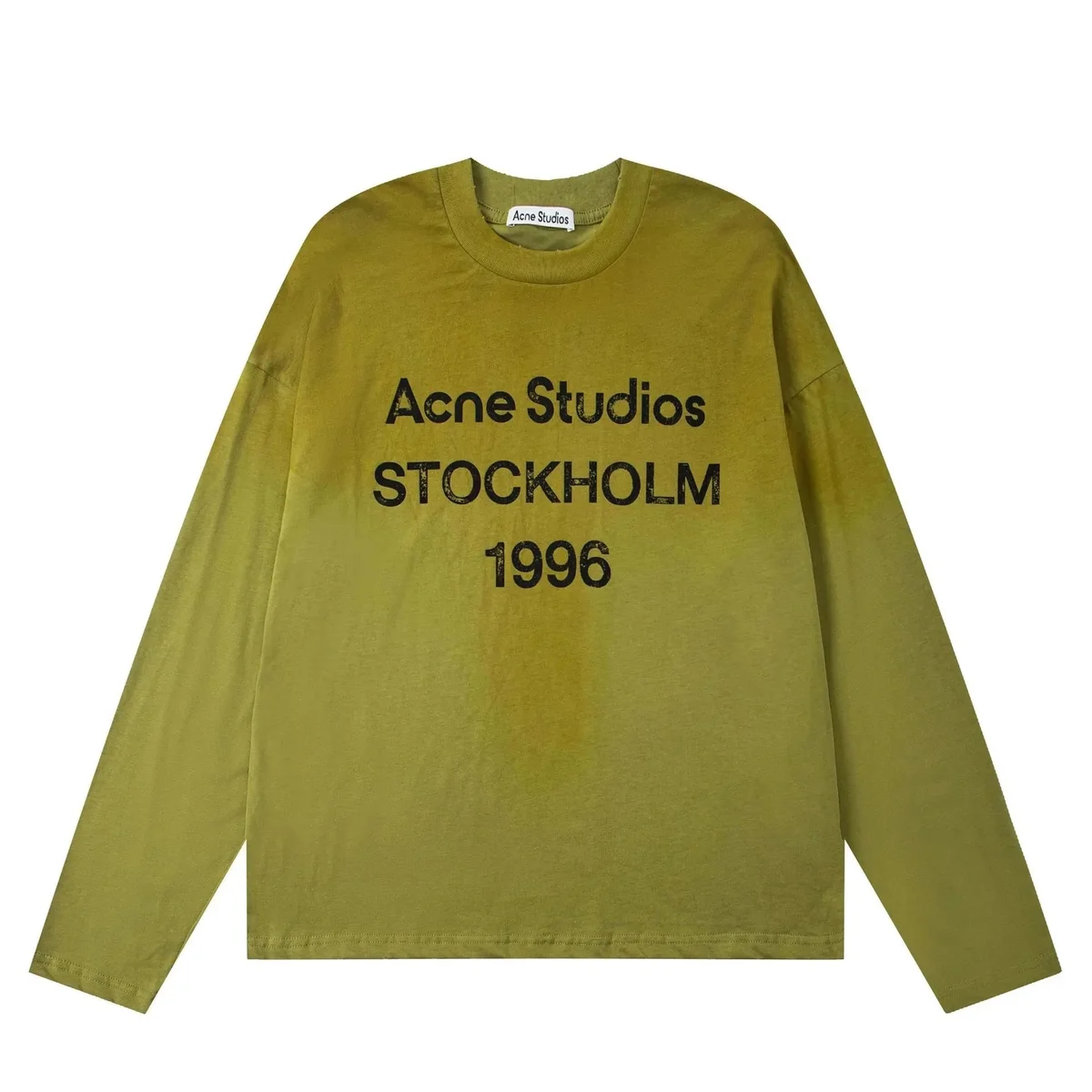 Acne Studios Face Olive Green Long Sleeve T-Shirt