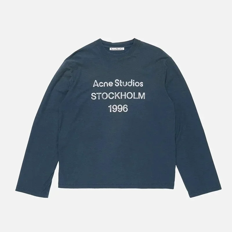 Acne Studios Stockholm 1996 Navy Long Sleeve T-Shirt