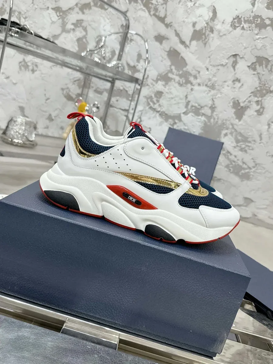 Dior CD Logo White/Blue Sneakers