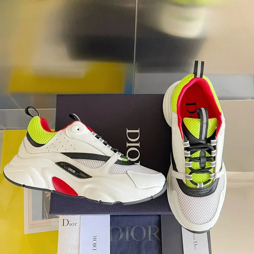 Dior Dior Book Tote White/Neon Green Sneakers