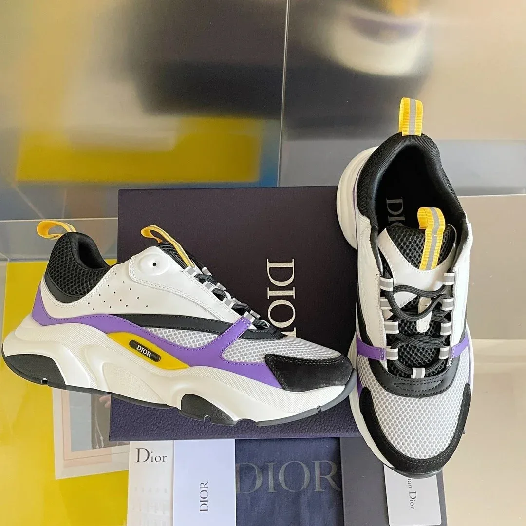 Dior Dior Book Tote White/Purple/Yellow Sneakers