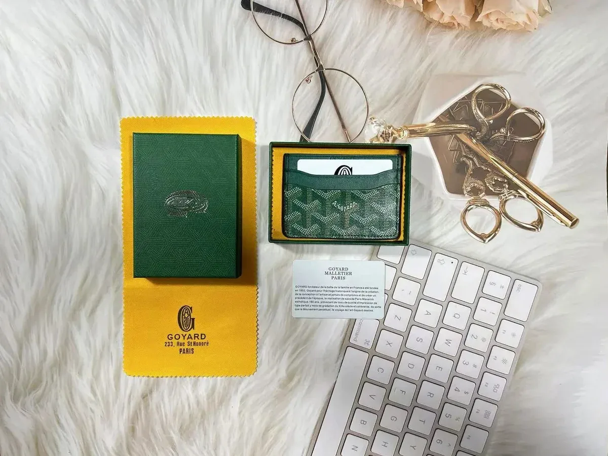 Goyard Monogram Cardholder Green
