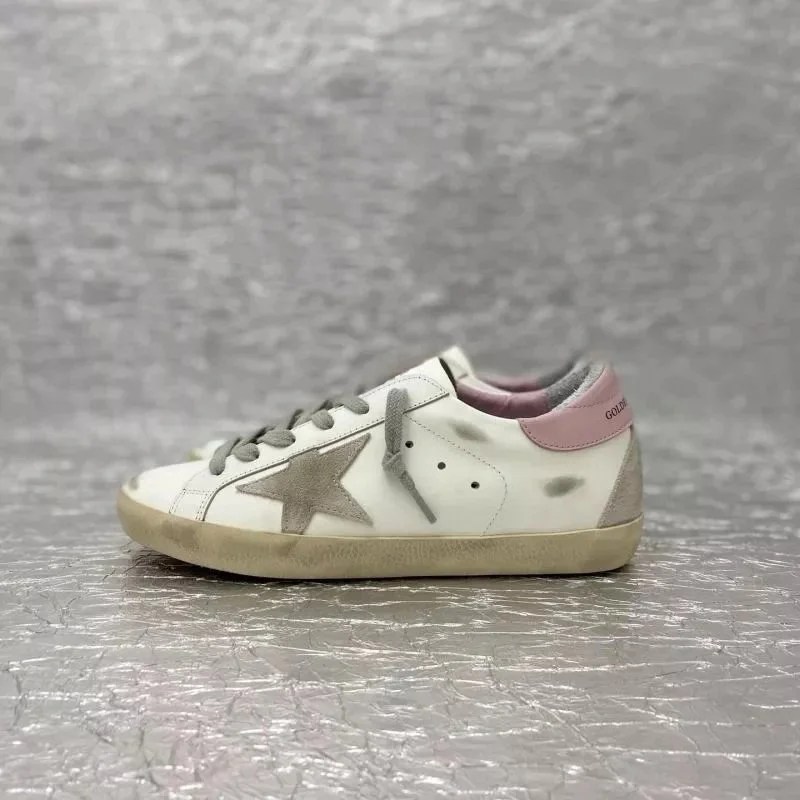 Golden Goose Super-Star White/Pink Sneakers