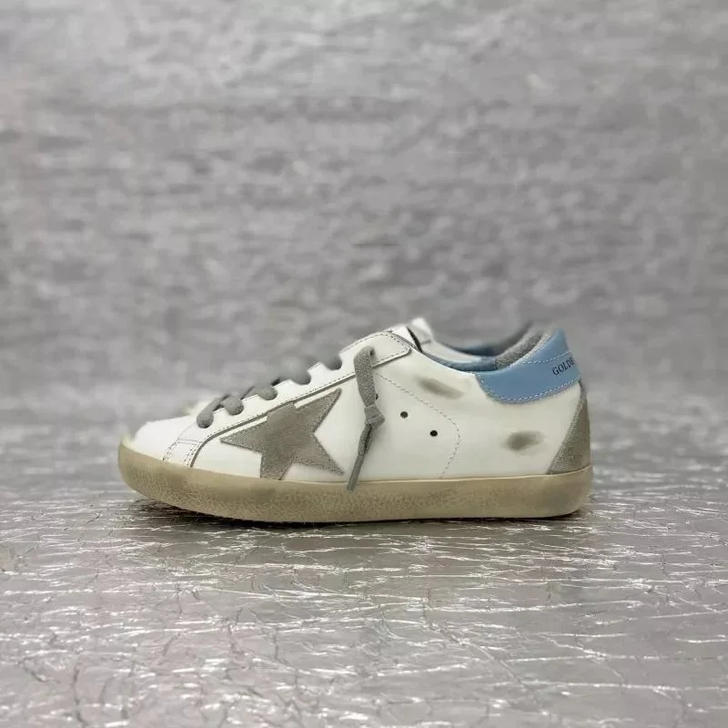 Golden Goose Super-Star White/Grey Star Sneakers