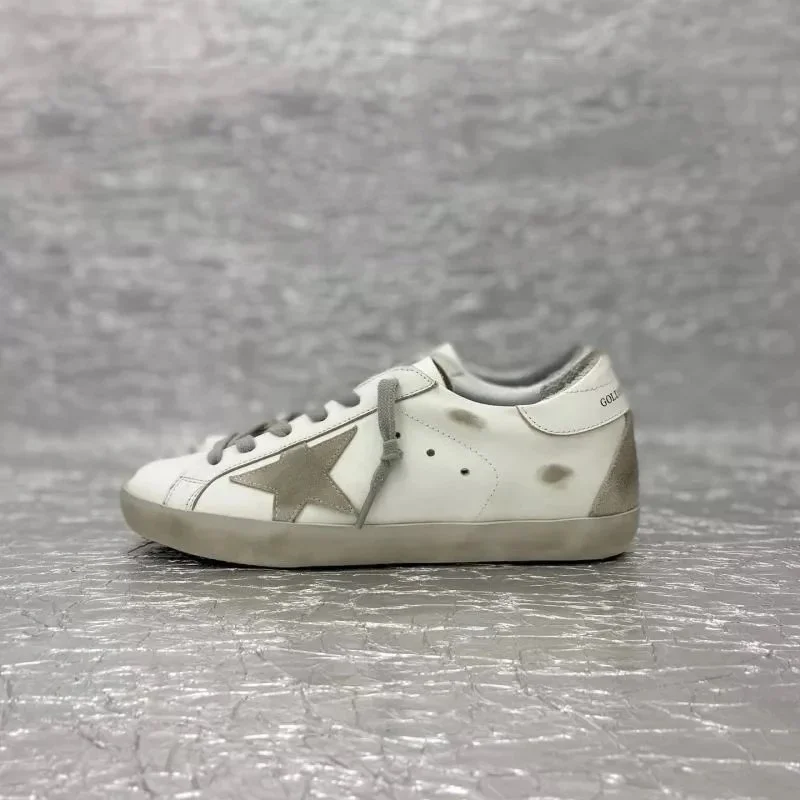 Golden Goose Super-Star White/Grey Star Sneakers