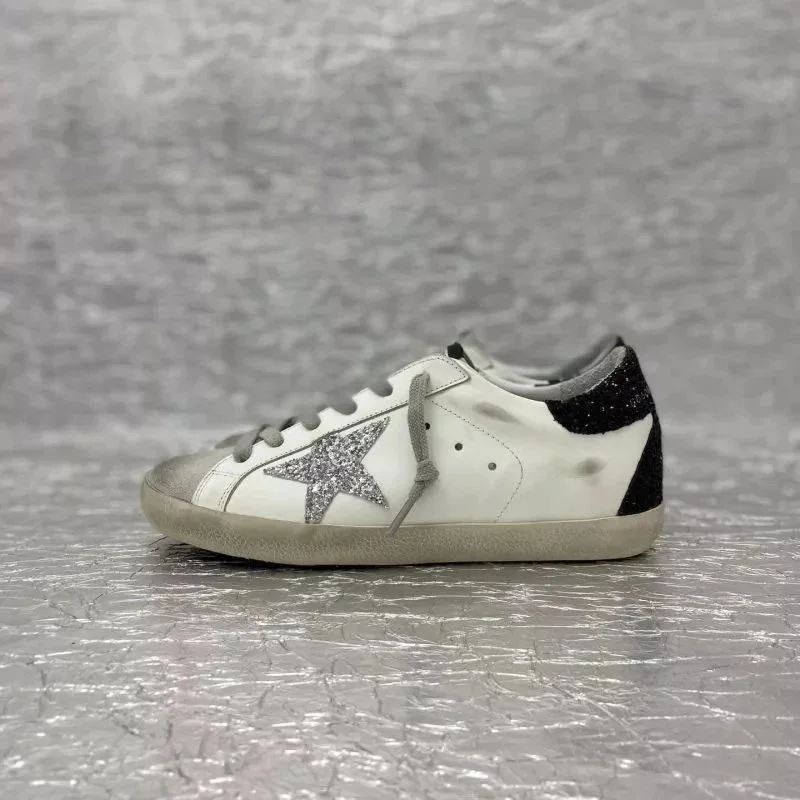 Golden Goose Super-Star Silver Star White Sneakers