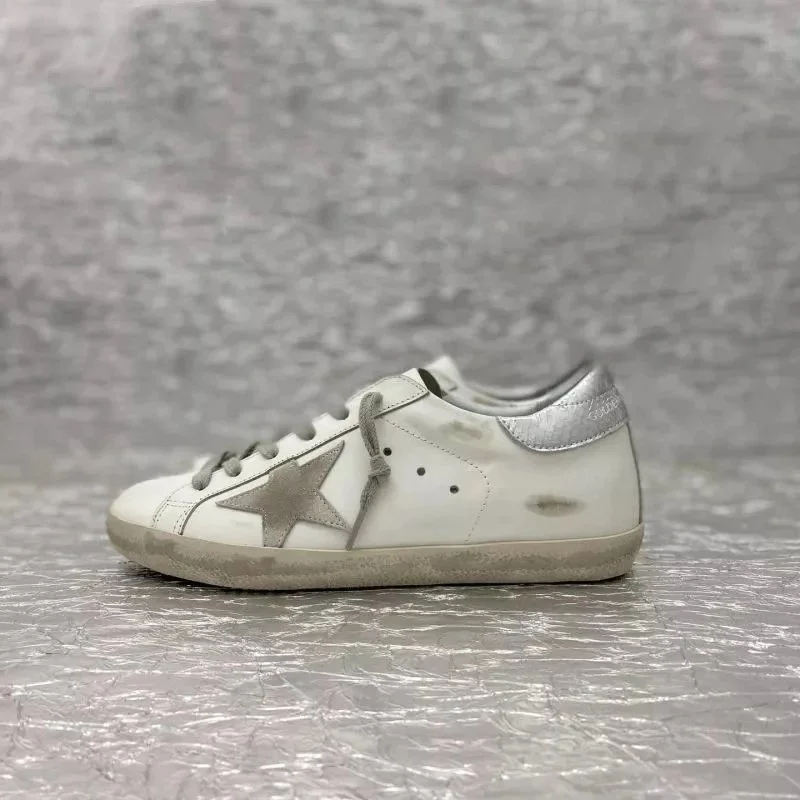 Golden Goose Super-Star White/Grey Star Sneakers