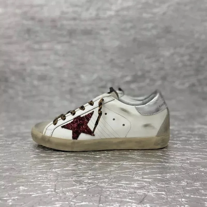 Golden Goose Super-Star White Red Star Sneakers