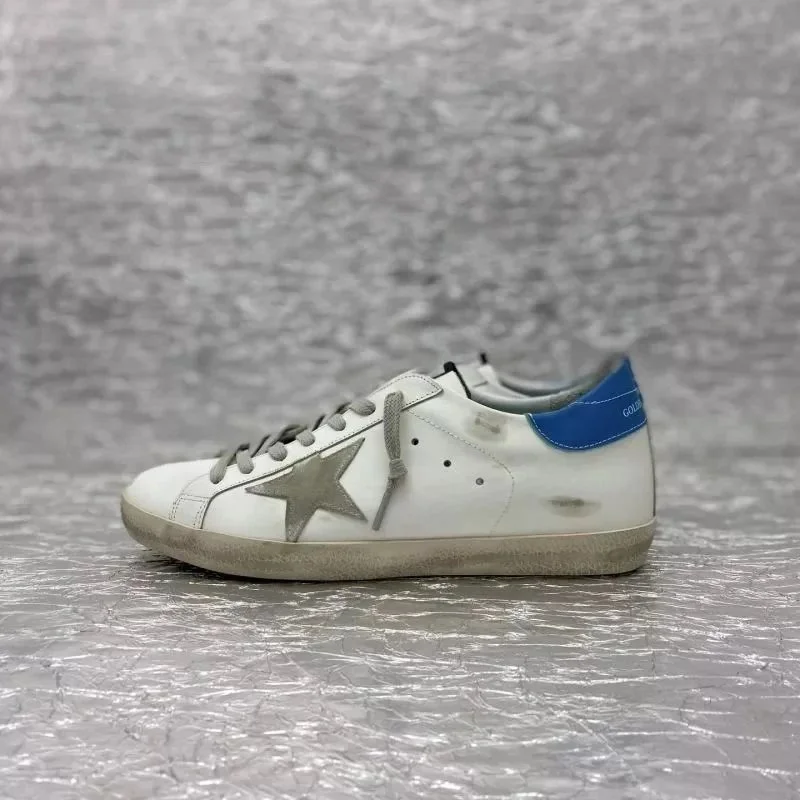 Golden Goose Super-Star White/Grey Star Sneakers