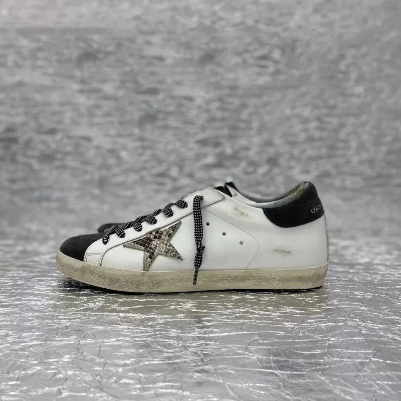 Golden Goose Super-Star Snake Star White Sneakers