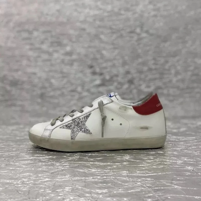 Golden Goose Super-Star Silver Star White Sneakers