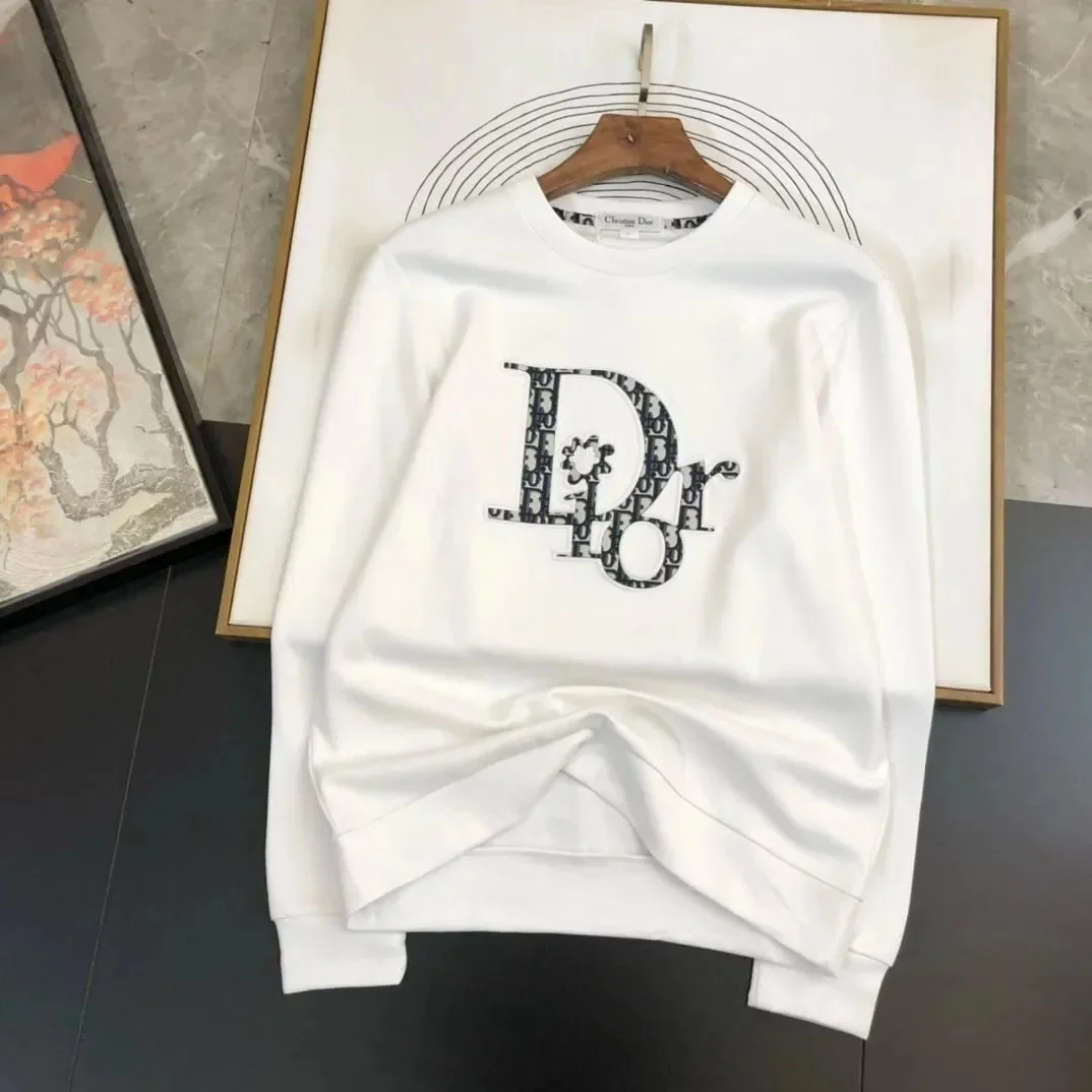 Dior White Dior Oblique Logo Sweatshirt