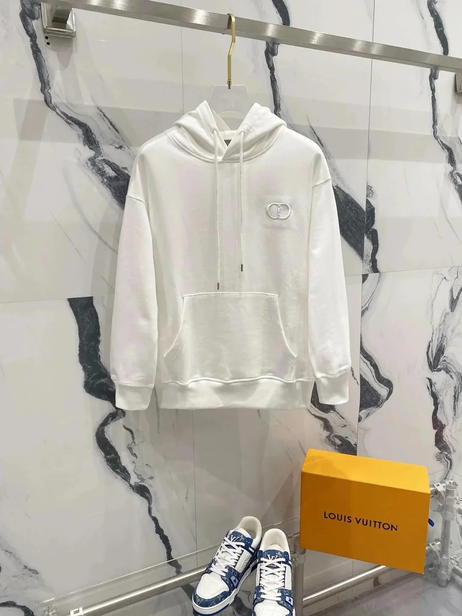 Louis Vuitton Classic Logo White Hoodie