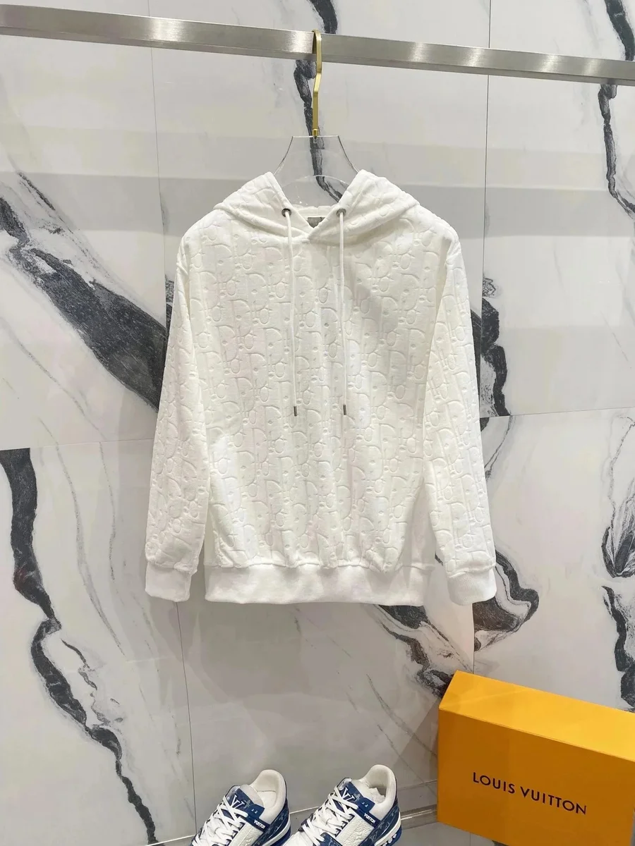 Louis Vuitton LV Trainer White Embossed Hoodie
