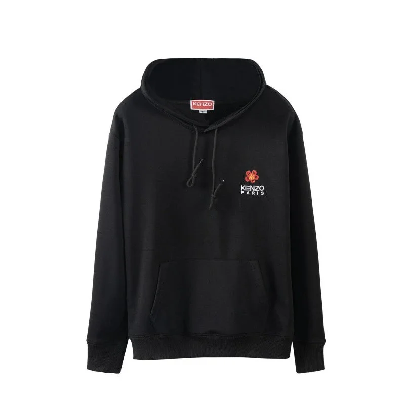 Kenzo Black Flower Embroidered Hoodie