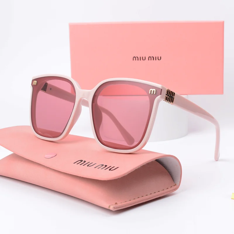 Miu Miu Pink Square Sunglasses Eyewear
